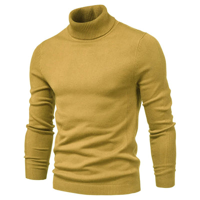 Rollkragenpullover – schmal geschnittener Herren-Strickpullover mit hohem Kragen