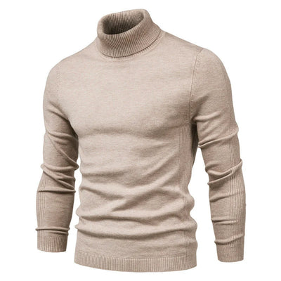 Rollkragenpullover – schmal geschnittener Herren-Strickpullover mit hohem Kragen
