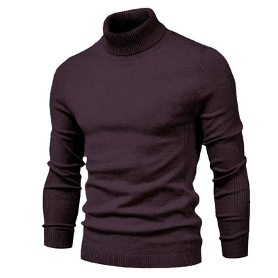 Rollkragenpullover – schmal geschnittener Herren-Strickpullover mit hohem Kragen