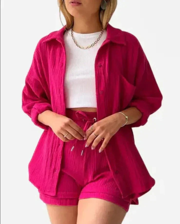 Lässiges loungewear-set aus baumwolle