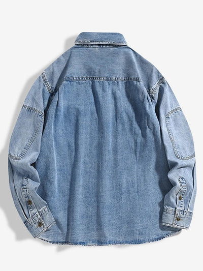 Denimjacke mit Knöpfen für Herren