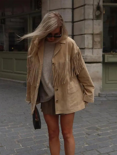Dakota | Wildleder-Fransenjacke – Boho-Chic trifft auf Western-Style