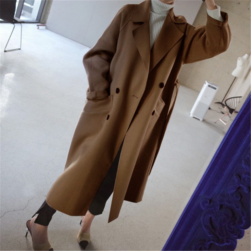 Eleganter wollmantel für damen