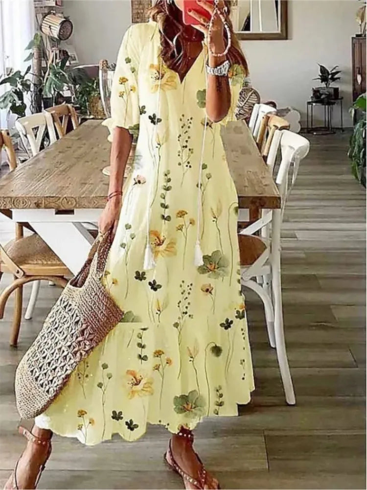 Mayfair™ | Vintage Boho-Kleid mit Print