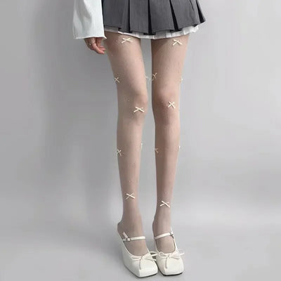 Damen Strumpfhose | Mit Bogen-Design