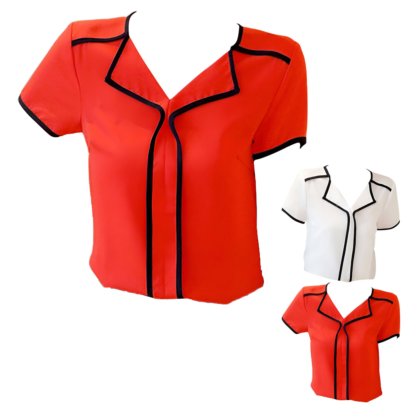 Ivanka | Elegante Chiffon-Bluse mit Knopfleiste