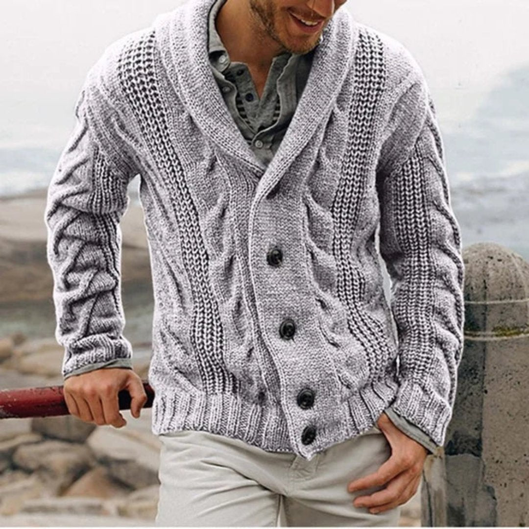 Warme Strickjacke Mit Knopfleiste Für Herren | Winter