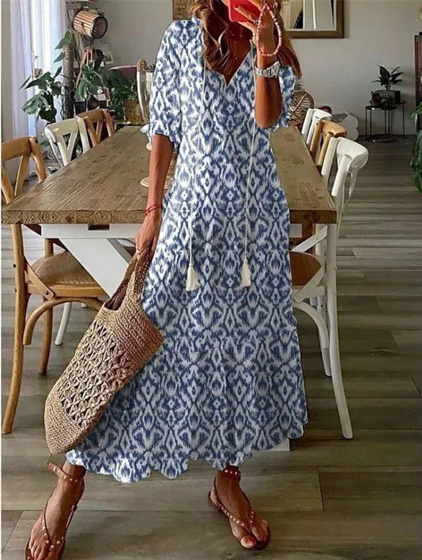 Mayfair™ | Vintage Boho-Kleid mit Print