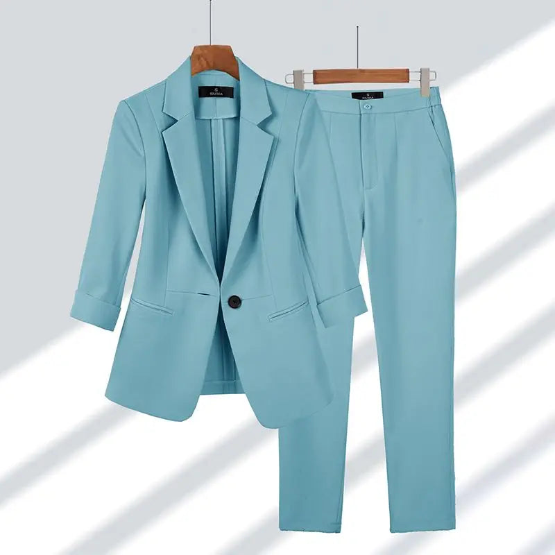 Kirsche | Passendes Blazer- und Hosen-Set