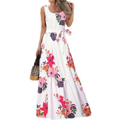Schwarzes blumen maxikleid - Fiona