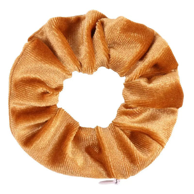 Velvet Scrunchies With Pocket Zipper Hair Ties for Women Hidden Hair Scrunchie Ponytail Holder Elastic Bands Gift for Friend