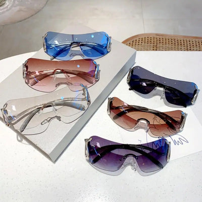 Damen Y2K Übergroße Sonnenbrille | Stylisch