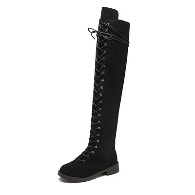 Damen Stilvoll Overknee-Stiefel | Schnüren