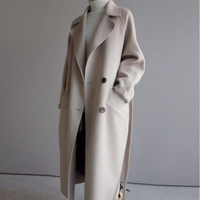 Eleganter wollmantel für damen