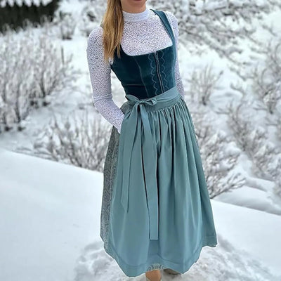 Damen Elegante Jahrgang Oktoberfest Dirndl Kleid