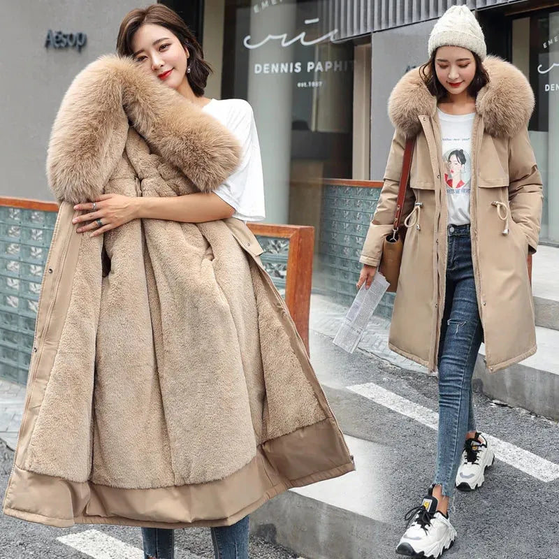 Winter pelzmantel für frauen
