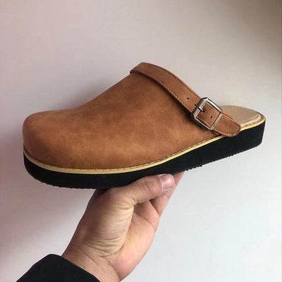 Unisex Sommer-Clogs mit Schnallenriemen und veganem Leder