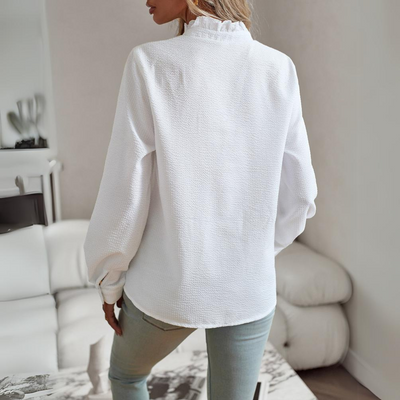 Damen Bluse – Chiffon – Rüschen – Eleganter Schnitt