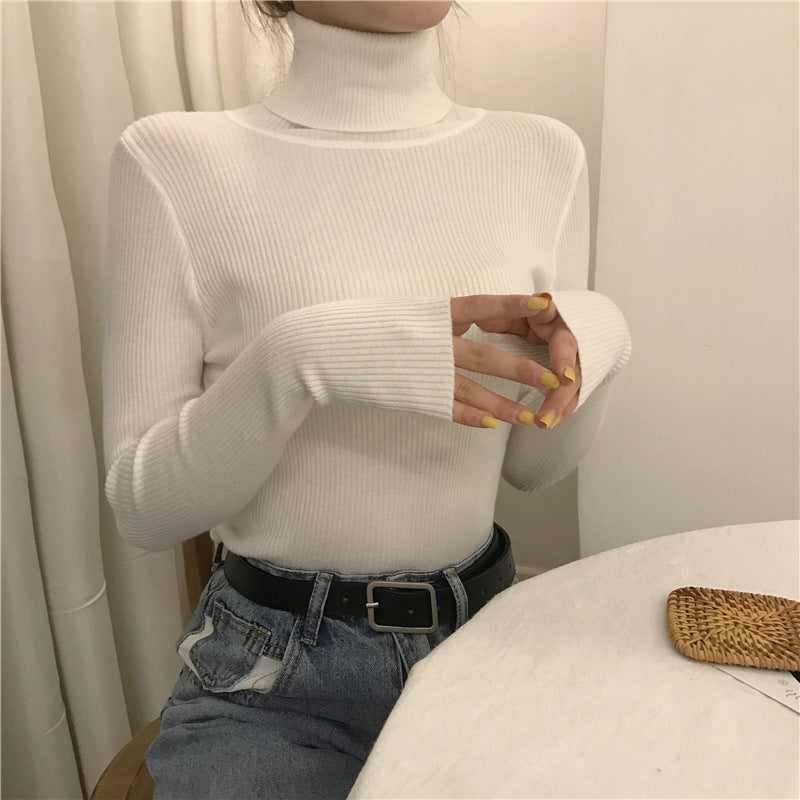 Rippstrick-Turtleneck für Damen