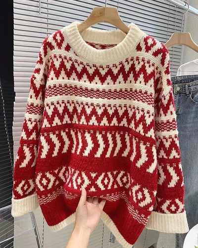 Pullover mit Nordischem Muster für Damen