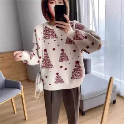 Festlicher Pullover mit Muster für Damen