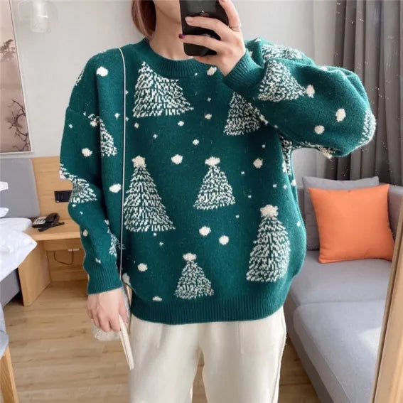 Festlicher Pullover mit Muster für Damen