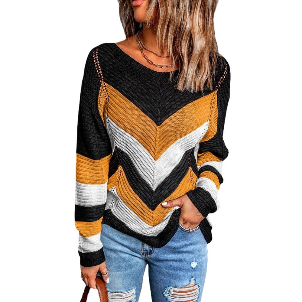Chevron-Pullover für Damen