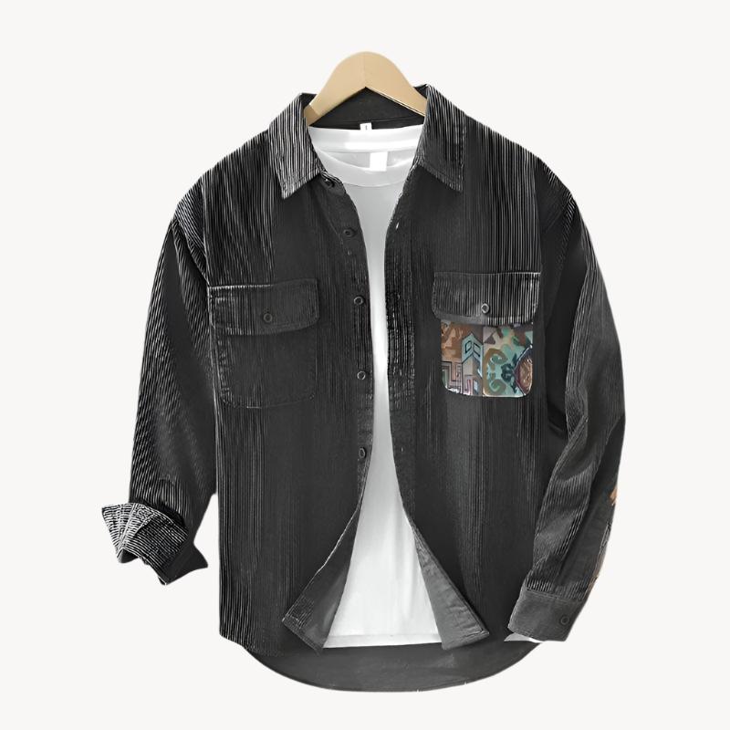 Geknöpftes Hemd mit Taschen für Herren