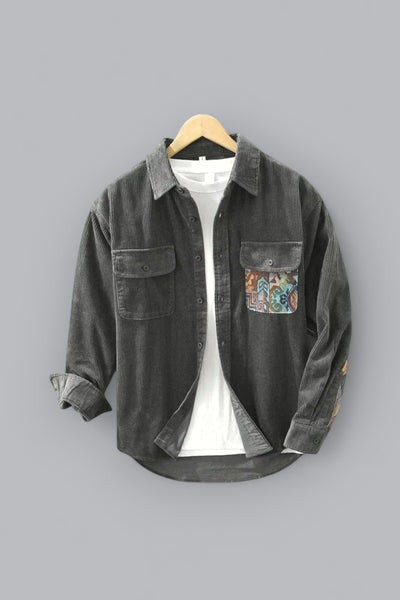 Geknöpftes Hemd mit Taschen für Herren