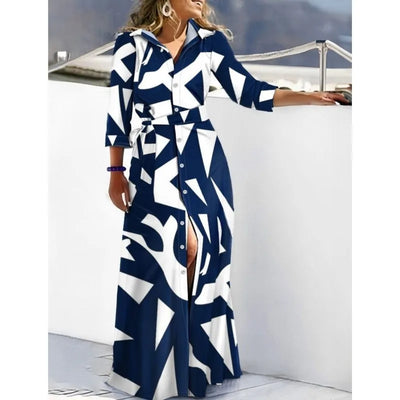 Mayfair™ | Elenya – Elegantes Hemdblusenkleid mit Maxi-Silhouette