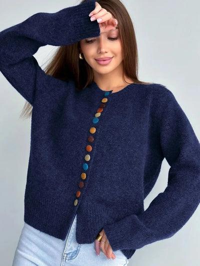 Noelle | Knopf-Akzent-Cardigan