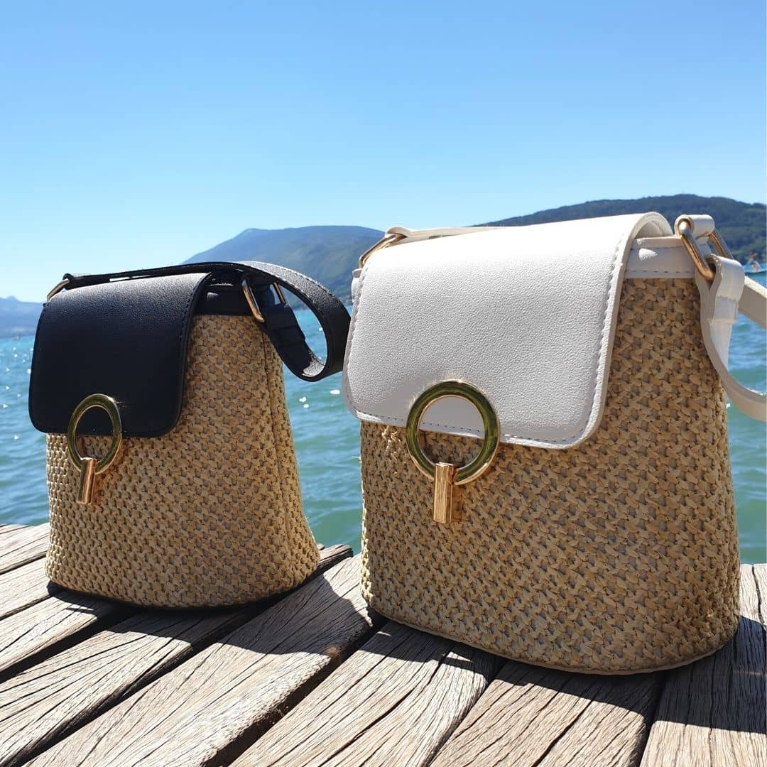 Große Strandtasche aus veganem Leder – Handgefertigt & Stilvoll