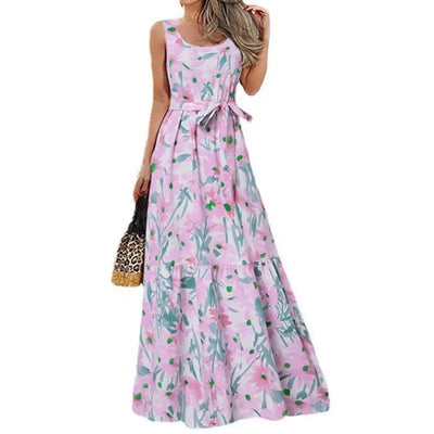 Schwarzes blumen maxikleid - Fiona