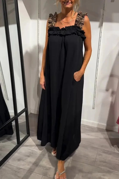 Ismara | Ruffled Strap Maxi Dress