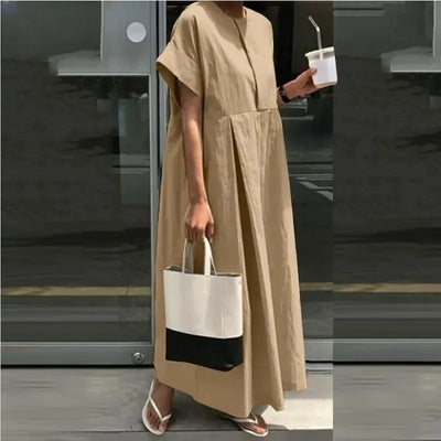 Damen Maxikleid mit kurzen Ärmeln für den Sommer