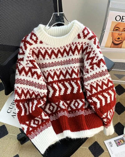 Pullover mit Nordischem Muster für Damen