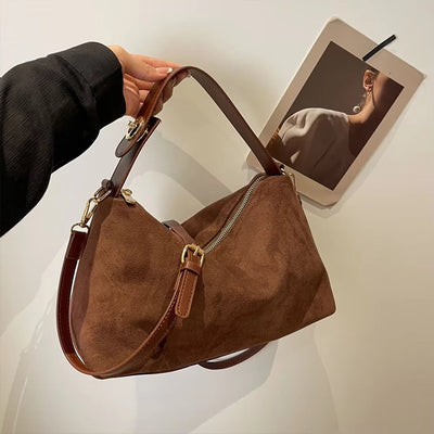 Wasserfeste vegane Wildleder-Tasche – Laptopgeeignet & Stilvoll