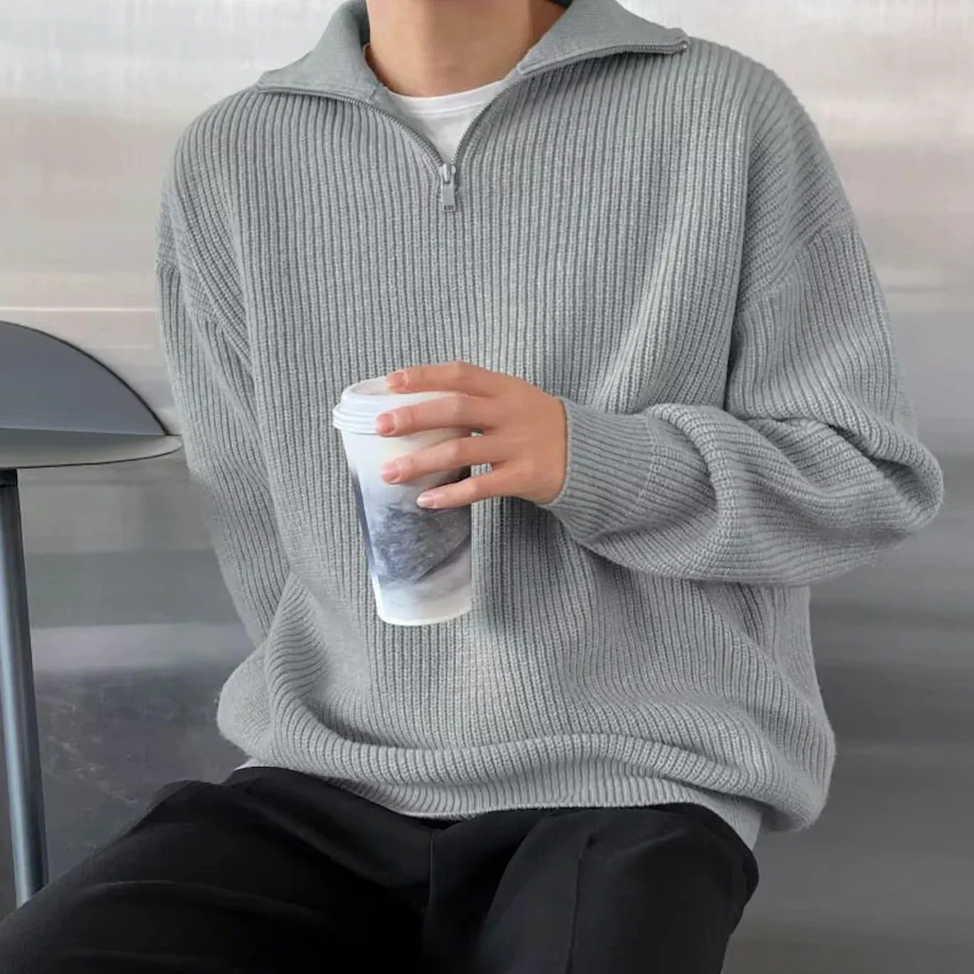 Halb-Zip-Pullover für Herren