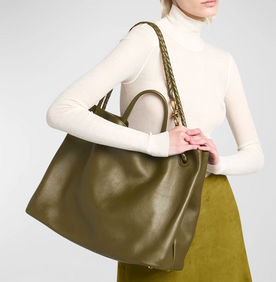 Luxuriöse vegane Leder Tote Bag – Große Handtasche mit Magnetverschluss
