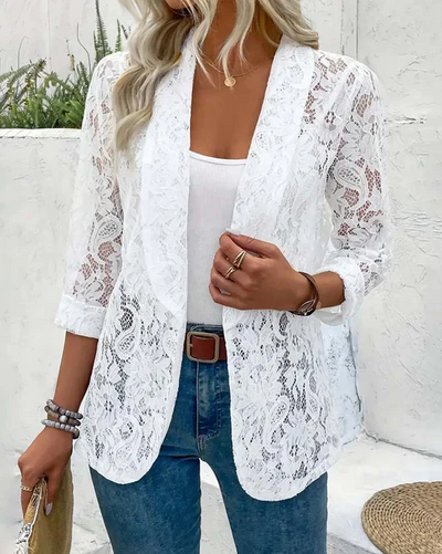 Eloise - reverskragen spitze blazer