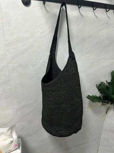 Boho Strohtasche Damen – Handgefertigte Strandtasche Sommer 2025 Shopper