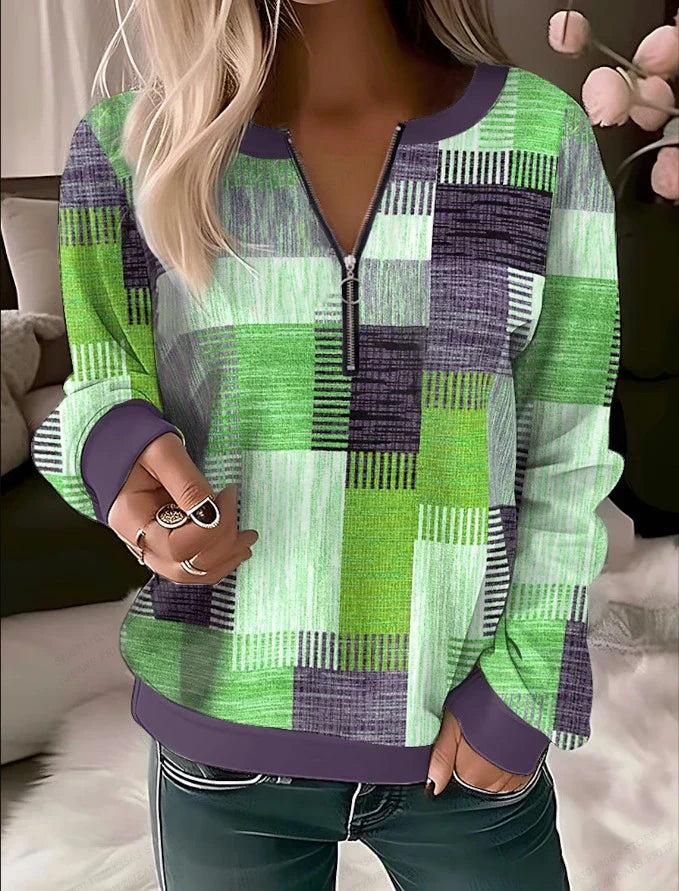 Franca | Vintage Hoodie mit Farbblockierung