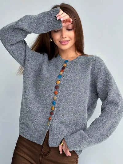 Noelle | Knopf-Akzent-Cardigan