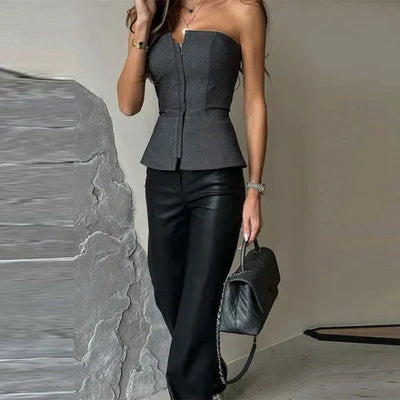 EleganzaCharm™ – Elegantes Trägerloses Damenoberteil