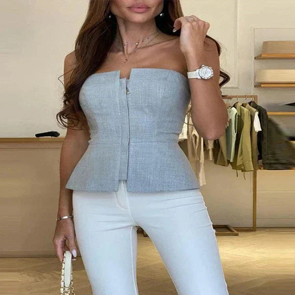 EleganzaCharm™ – Elegantes Trägerloses Damenoberteil