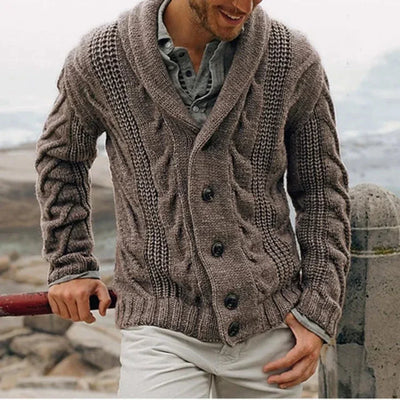 Warme Strickjacke Mit Knopfleiste Für Herren | Winter