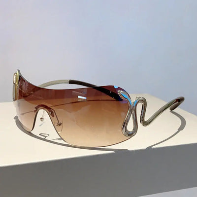 Damen Y2K Übergroße Sonnenbrille | Stylisch