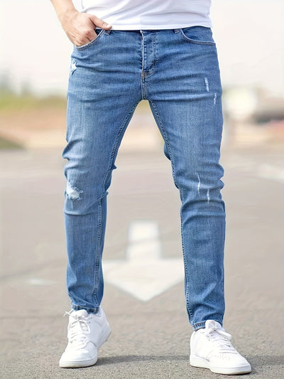 Slim-Fit-Jeans | Stretch | Rissig | Skinny-Jeans | Herrenjeans