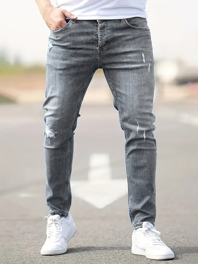 Slim-Fit-Jeans | Stretch | Rissig | Skinny-Jeans | Herrenjeans
