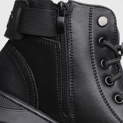Sneaker-Stiefel – Schwarz – Reißverschluss – Hohe Sneakers – Herrenschuhe